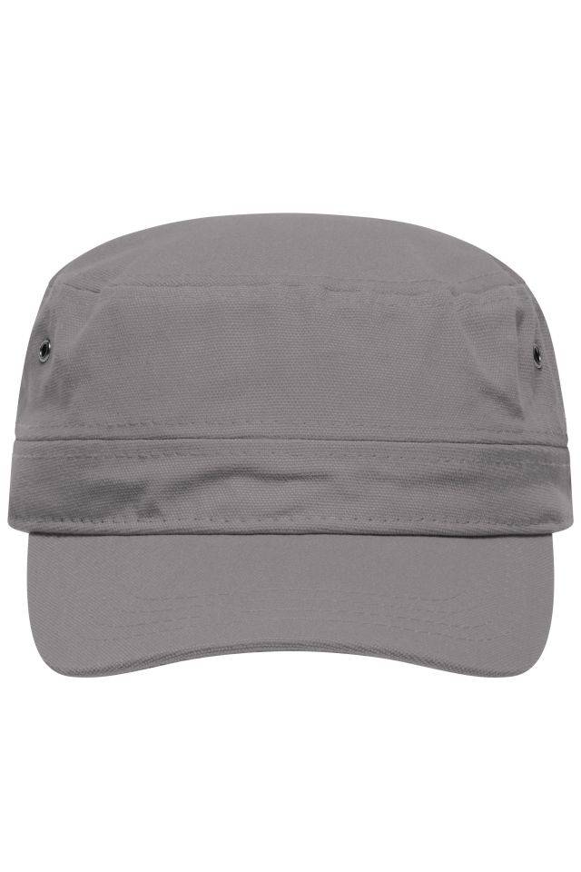 Military Cap Trendiges Cap im Military-Stil aus robustem Baumwollcanvas grau, Gr. one size