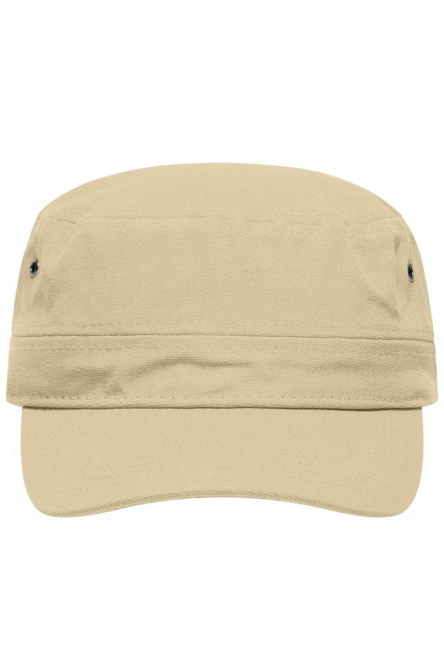 Military Cap Trendiges Cap im Military-Stil aus robustem Baumwollcanvas braun, Gr. one size