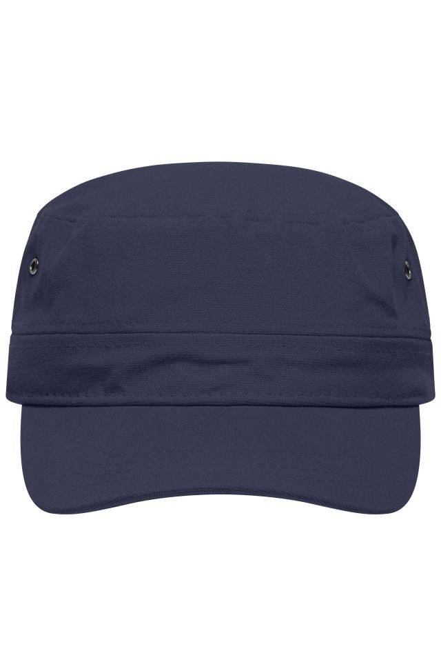 Military Cap Trendiges Cap im Military-Stil aus robustem Baumwollcanvas blau, Gr. one size