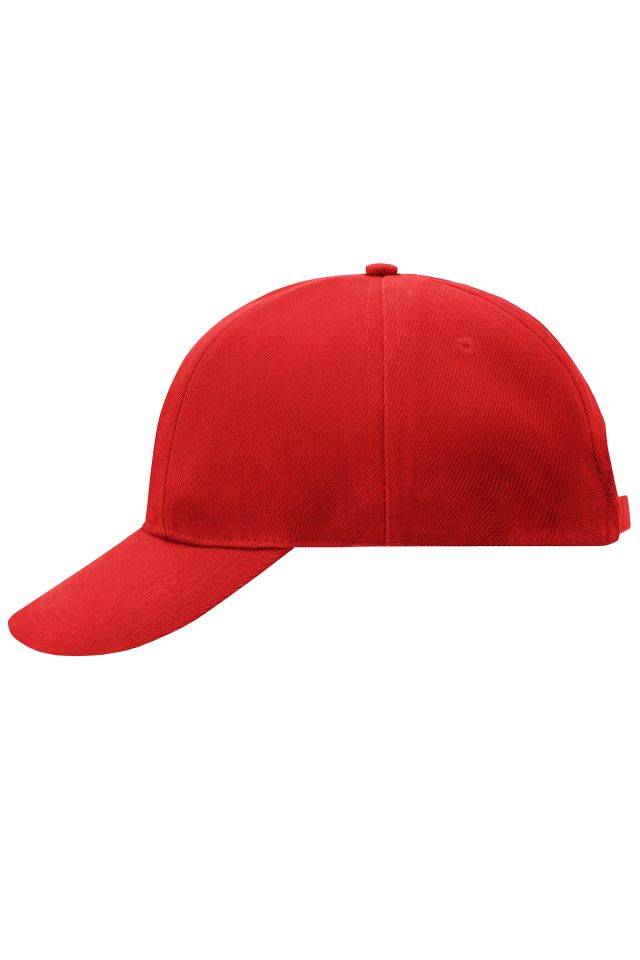 Turned 6 Panel Cap Laminated Originelles Cap mit verdrehten, gleich großen Panels rot, Gr. one size