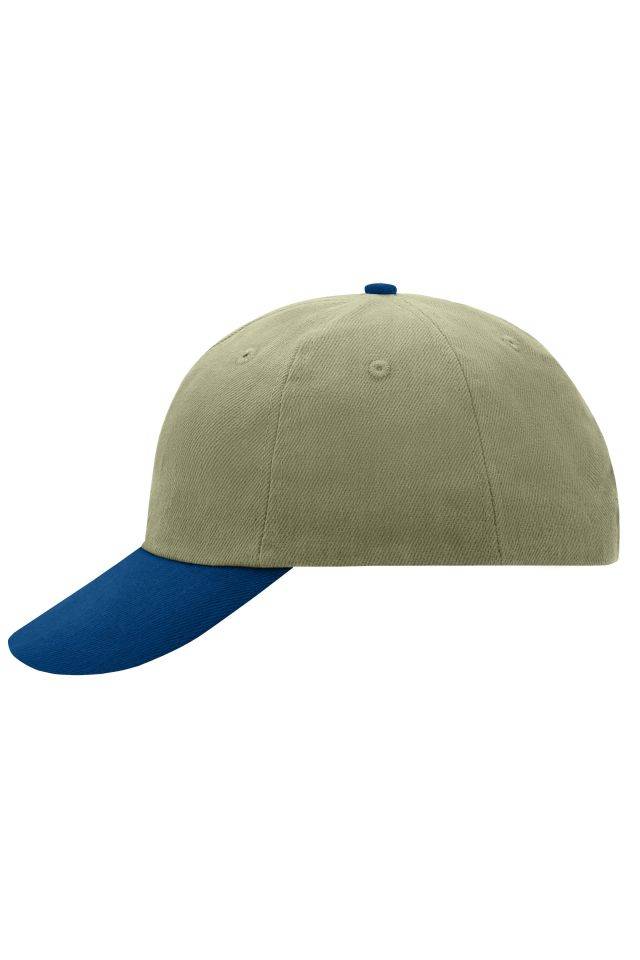 6 Panel Raver Cap Klassisches Allround-Cap in zahlreichen Farbvarianten blau/braun, Gr. one size
