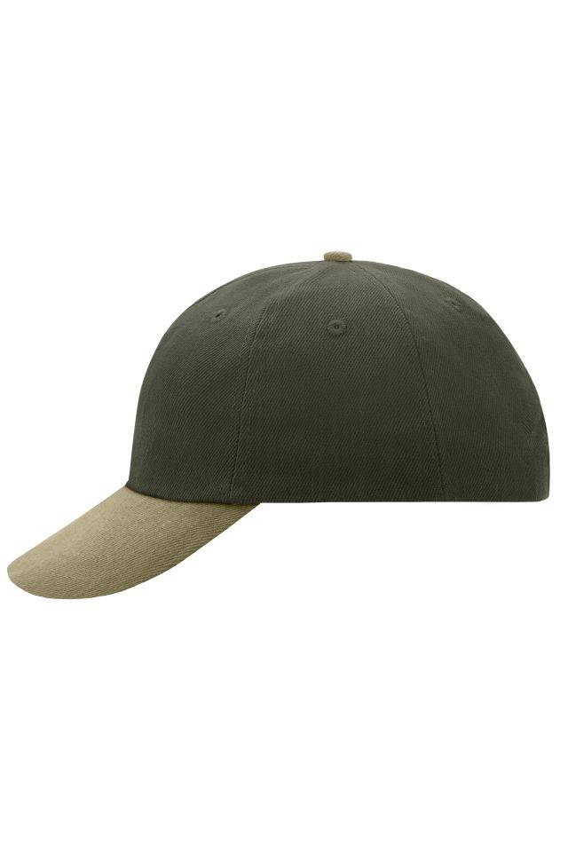 6 Panel Raver Cap Klassisches Allround-Cap in zahlreichen Farbvarianten braun/grün/oliv, Gr. one size