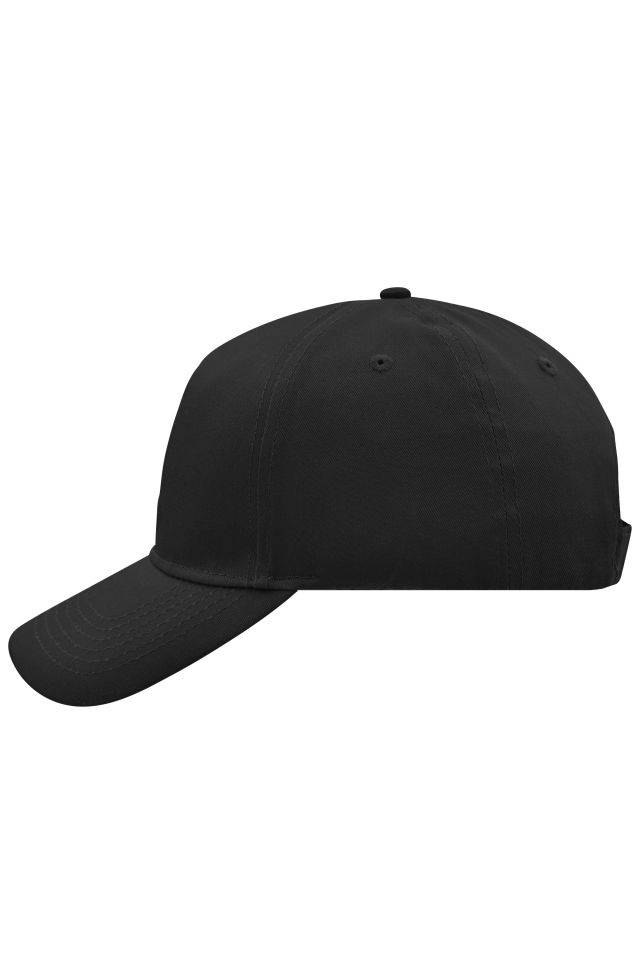 5 Panel Cap 5 Panel Cap mit ungebürsteter Oberfläche schwarz, Gr. one size