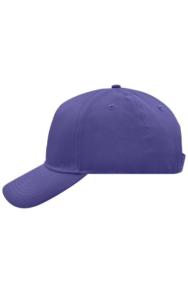 5 Panel Cap 5 Panel Cap mit ungebürsteter Oberfläche lila, Gr. one size