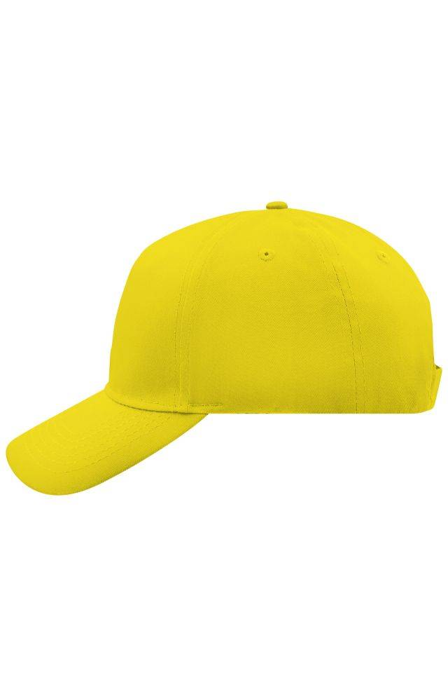 5 Panel Cap 5 Panel Cap mit ungebürsteter Oberfläche gelb, Gr. one size