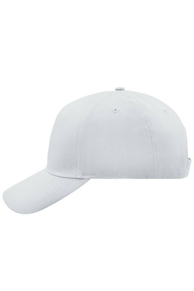 5 Panel Cap 5 Panel Cap mit ungebürsteter Oberfläche weiß, Gr. one size