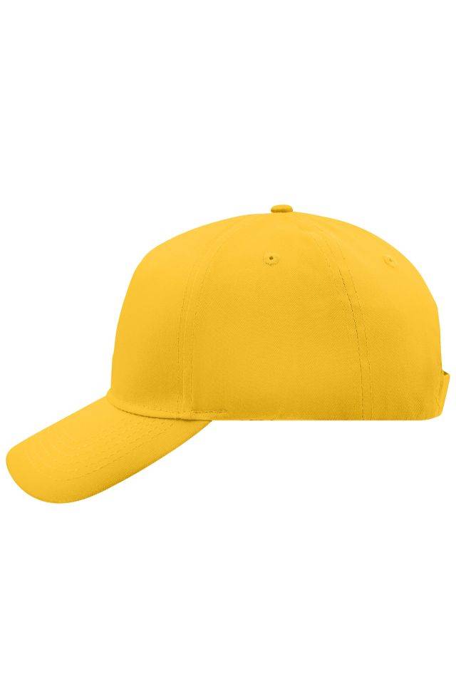 5 Panel Cap 5 Panel Cap mit ungebürsteter Oberfläche gelb, Gr. one size