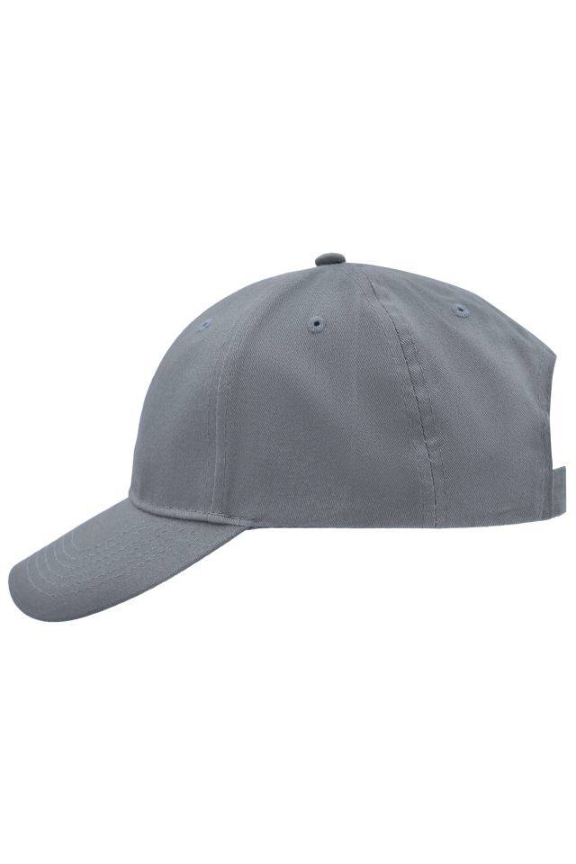 Brushed 6 Panel Cap Klassisches 6 Panel Cap mit gebürsteter Oberfläche grau, Gr. one size