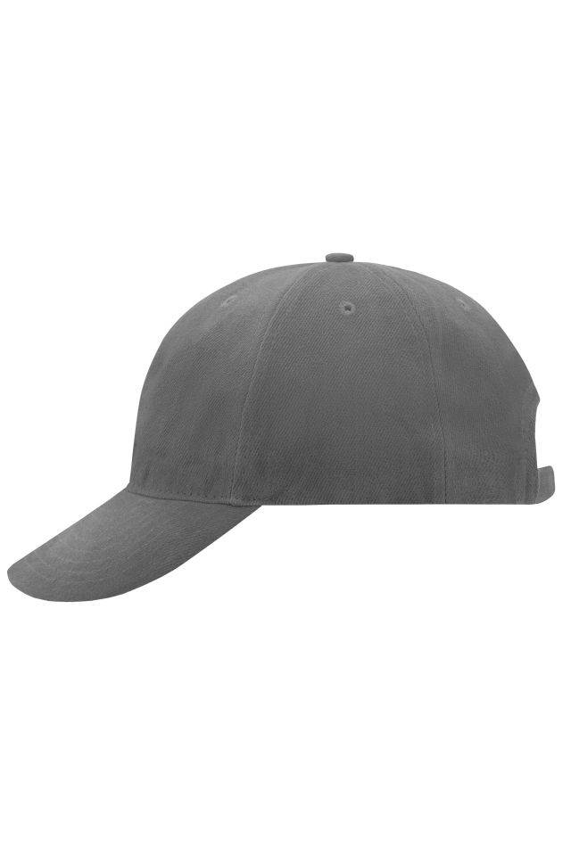 6 Panel Softlining Raver Cap Hochwertiges 6 Panel Cap mit leichter Laminierung für einfaches Besticken grau, Gr. one siz