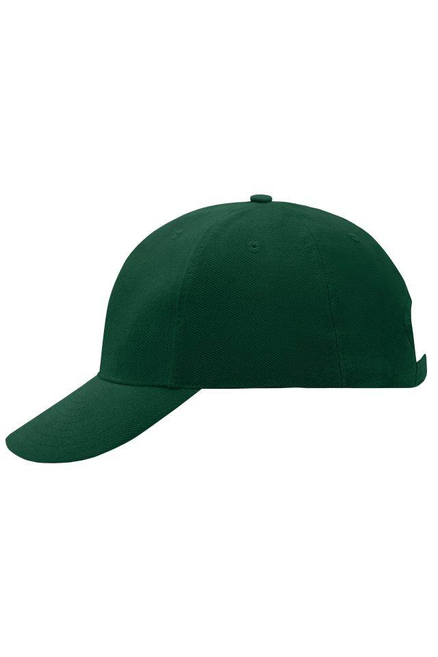 6 Panel Raver Cap Laminated Klassisches 6 Panel Cap grün, Gr. one size