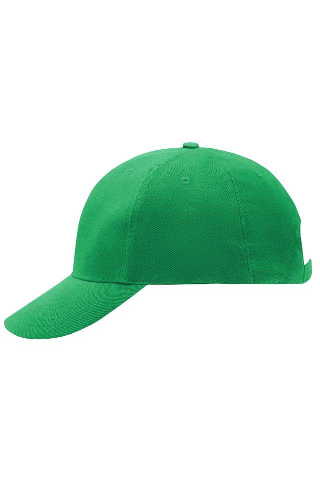 6 Panel Raver Cap Laminated Klassisches 6 Panel Cap grün, Gr. one size