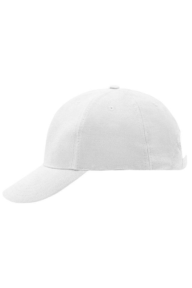 6 Panel Raver Cap Laminated Klassisches 6 Panel Cap weiß, Gr. one size