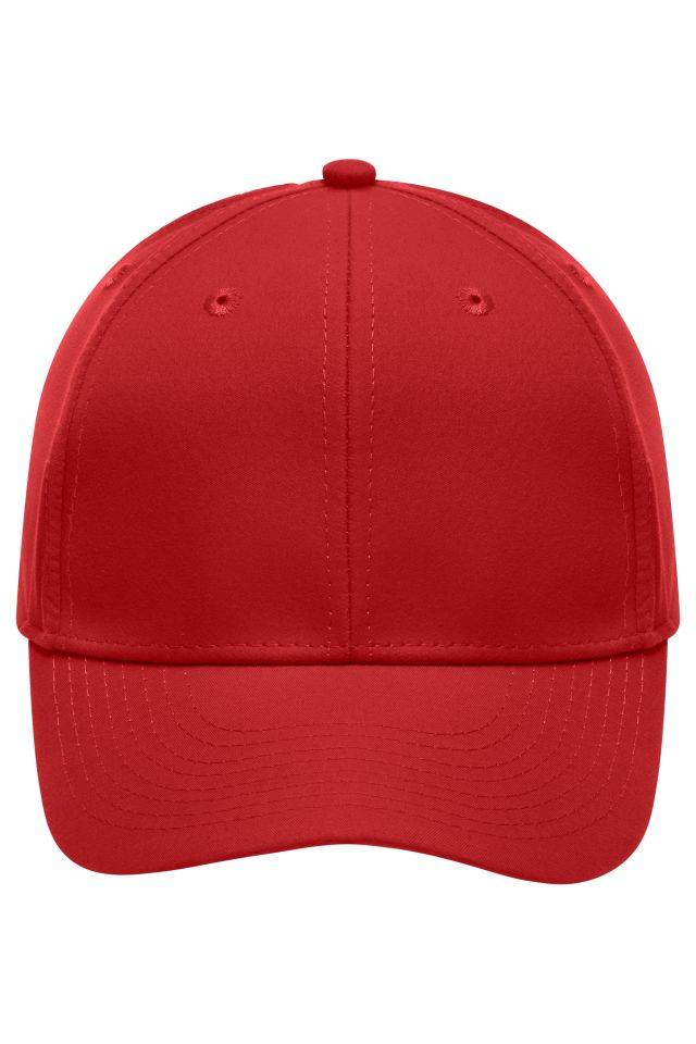 6 Panel Polyester Peach Cap Funktionelles Cap mit weicher Microfaser Oberfläche rot, Gr. one size