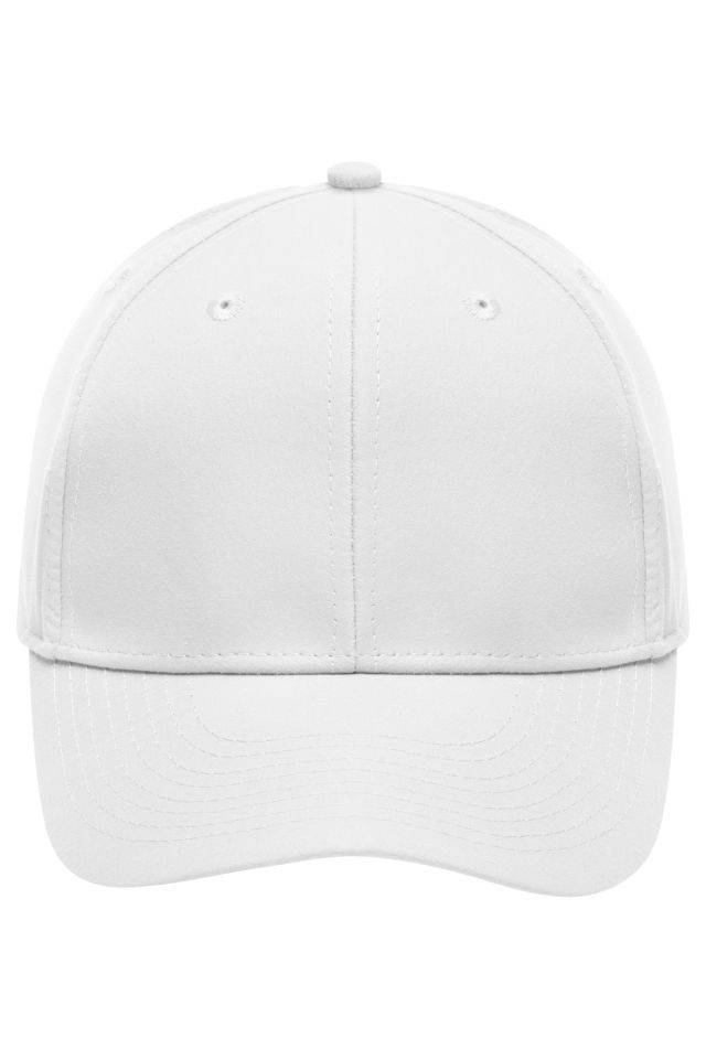 6 Panel Polyester Peach Cap Funktionelles Cap mit weicher Microfaser Oberfläche weiß, Gr. one size