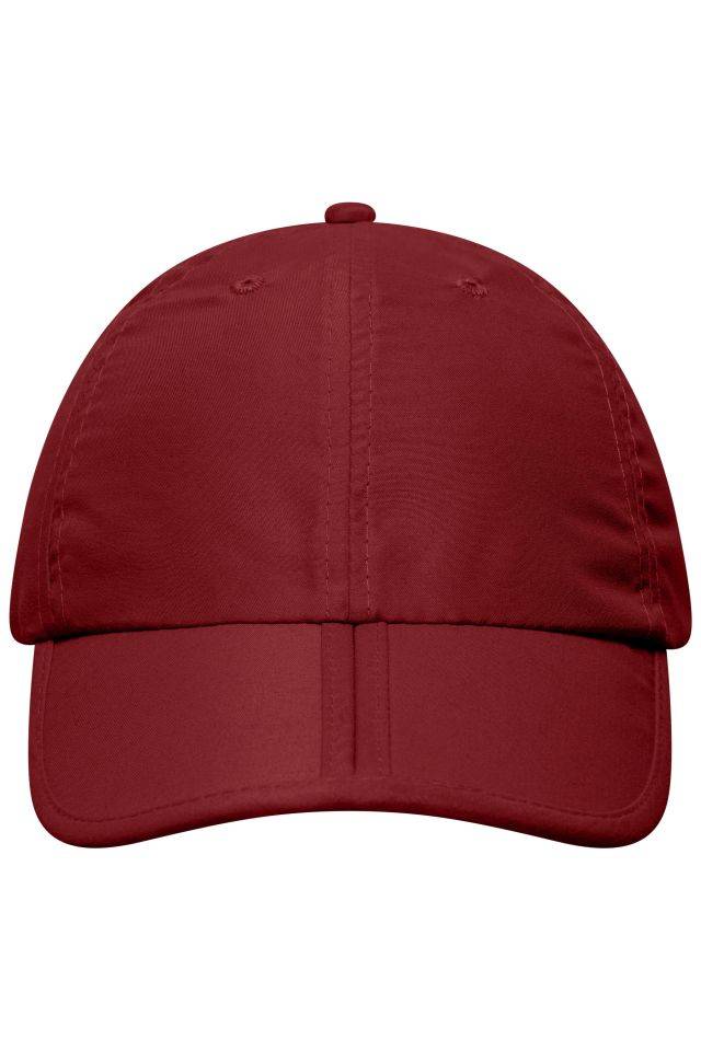 6 Panel Pack-a-Cap Faltbares 6 Panel Cap aus weicher Microfaser rot/weinrot, Gr. one size