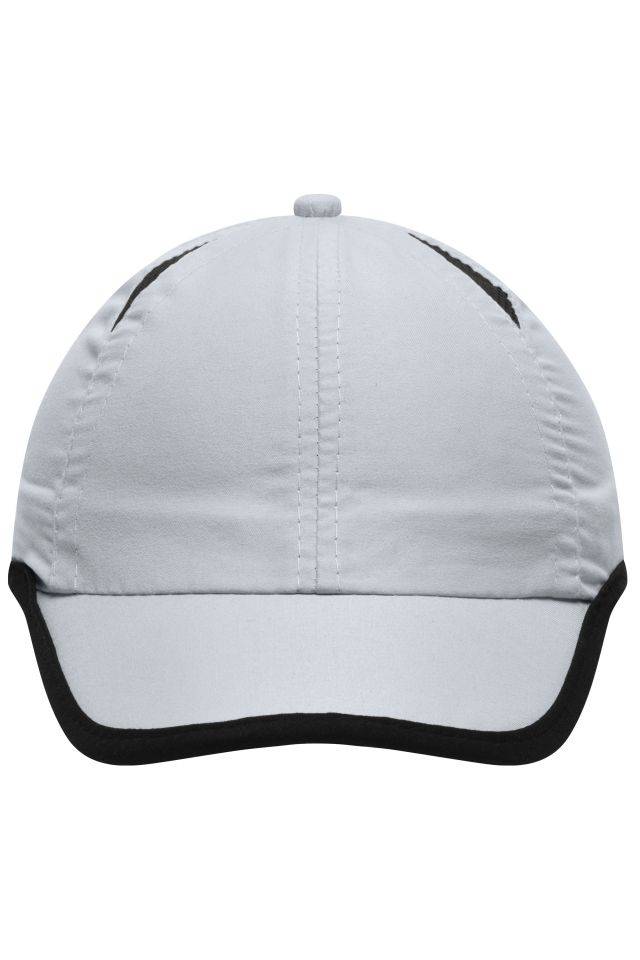6 Panel Micro-Edge Sports Cap Sportliches 6 Panel Cap aus Microfaser für alle Witterungsbedingungen schwarz/grau, Gr. on