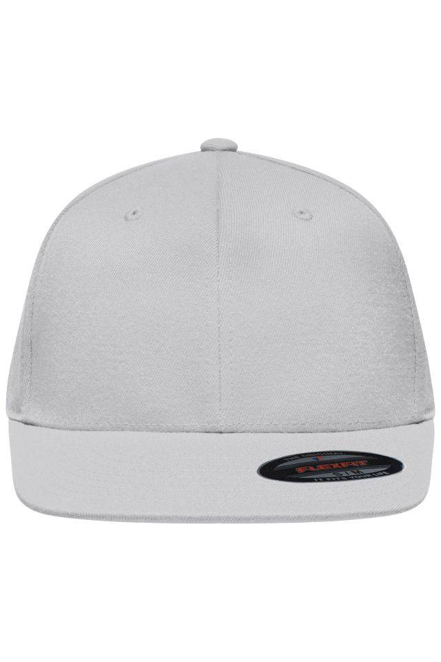 Flexfit® Flat Peak Cap 6 Panel Cap ohne Verschluss grau, Gr. L/XL