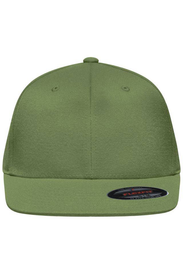 Flexfit® Flat Peak Cap 6 Panel Cap ohne Verschluss braun/grün/oliv, Gr. L/XL