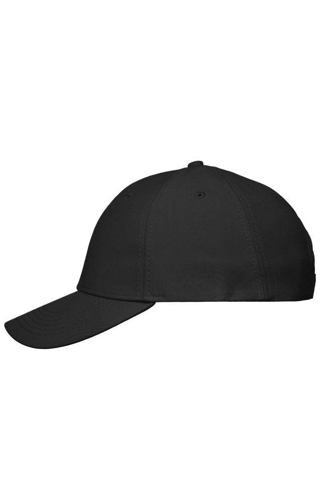 6 Panel Function Cap Weiche Microfaser Oberfläche schwarz, Gr. one size