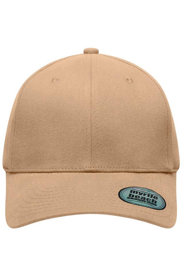 6 Panel Elastic Fit Baseball Cap Trendiges 6 Panel Cap ohne Verschluss braun, Gr. L/XL