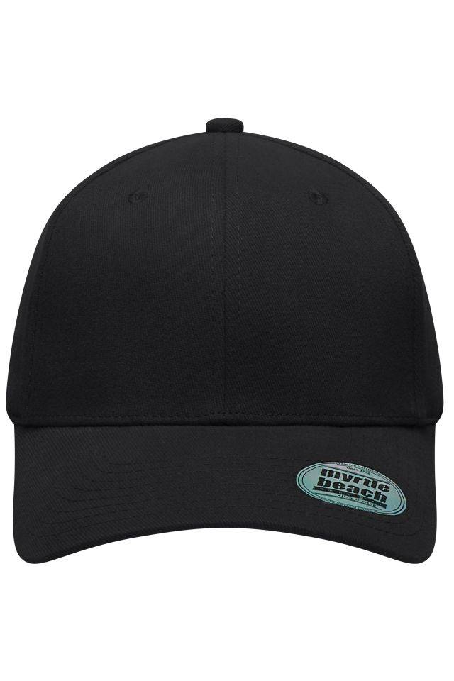 6 Panel Elastic Fit Baseball Cap Trendiges 6 Panel Cap ohne Verschluss schwarz, Gr. L/XL