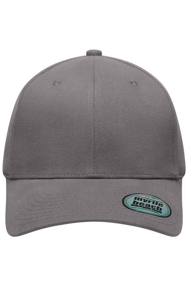6 Panel Elastic Fit Baseball Cap Trendiges 6 Panel Cap ohne Verschluss grau, Gr. L/XL
