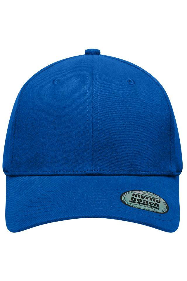 6 Panel Elastic Fit Baseball Cap Trendiges 6 Panel Cap ohne Verschluss blau, Gr. S/M