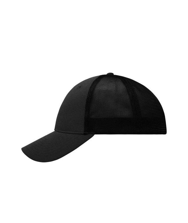 6 Panel Elastic Fit Mesh Cap Trendiges 6 Panel Mesh Cap schwarz, Gr. S/M