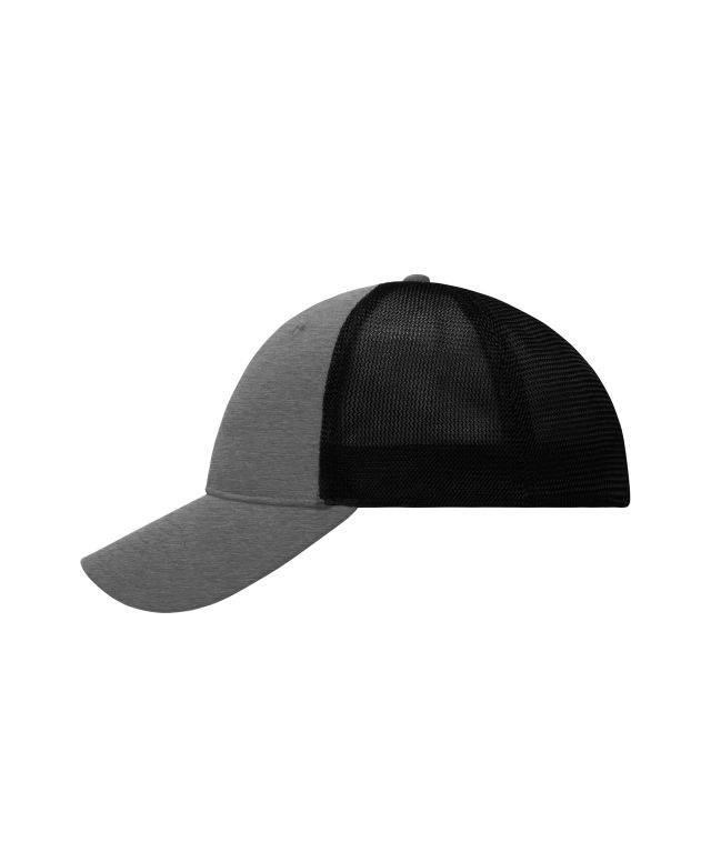 6 Panel Elastic Fit Mesh Cap Trendiges 6 Panel Mesh Cap grau/schwarz, Gr. L/XL