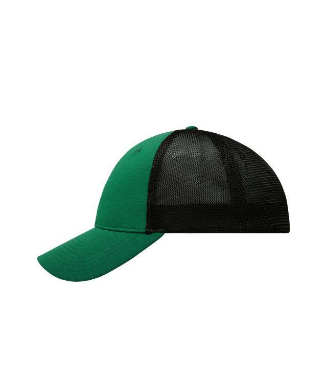 6 Panel Elastic Fit Mesh Cap Trendiges 6 Panel Mesh Cap schwarz/grün, Gr. L/XL