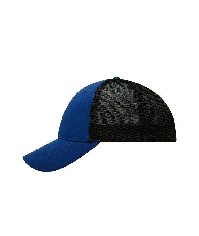 6 Panel Elastic Fit Mesh Cap Trendiges 6 Panel Mesh Cap schwarz/blau, Gr. S/M