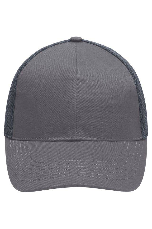 6 Panel Air Mesh Cap Hochwertiges 6 Panel Cap mit ungebürsteter Oberfläche grau, Gr. one size