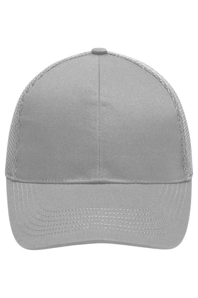 6 Panel Air Mesh Cap Hochwertiges 6 Panel Cap mit ungebürsteter Oberfläche grau, Gr. one size