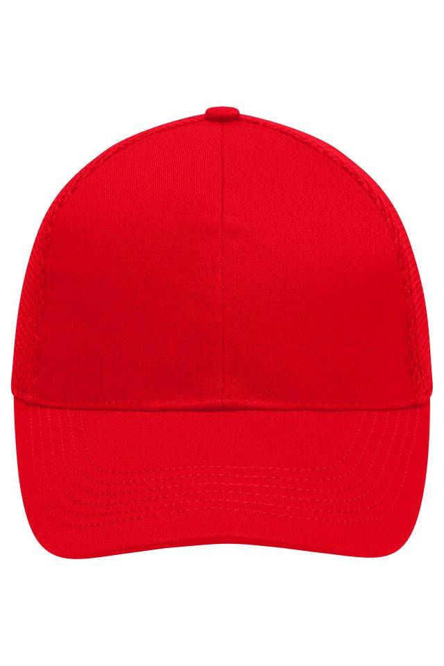 6 Panel Air Mesh Cap Hochwertiges 6 Panel Cap mit ungebürsteter Oberfläche rot, Gr. one size