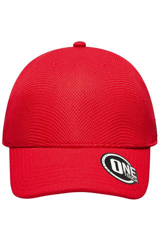 Seamless OneTouch Cap Hochwertige Cap mit nahtlos vorgeformtem Kopfbereich rot, Gr. S/M