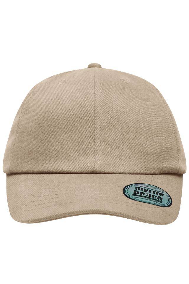 6 Panel Heavy Brushed Cap Klassische 6-Panel Cap braun, Gr. one size