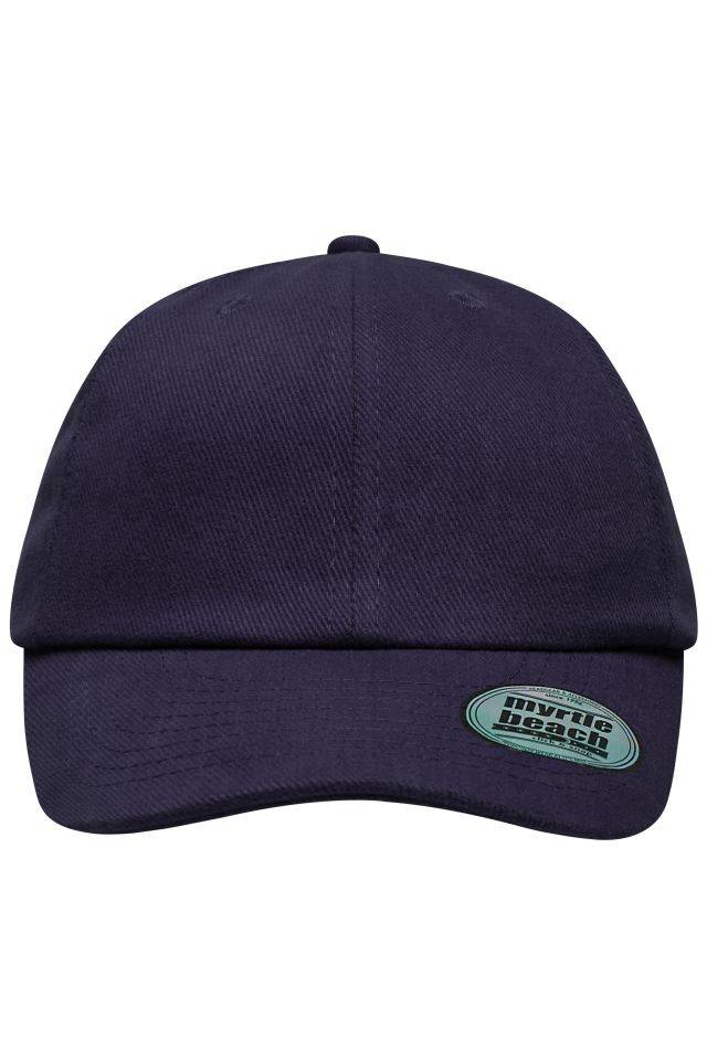 6 Panel Heavy Brushed Cap Klassische 6-Panel Cap blau, Gr. one size