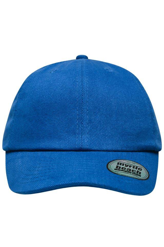 6 Panel Heavy Brushed Cap Klassische 6-Panel Cap blau, Gr. one size