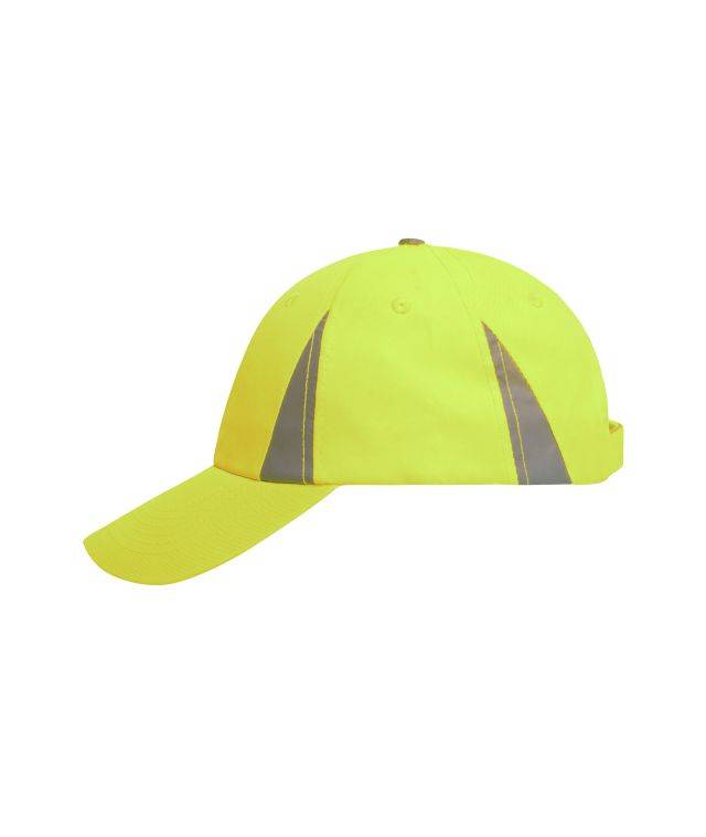 Safety Cap 6 Panel Cap mit reflektierenden Elementen ( ohne Schutzfunktion/ keine PSA ) gelb/neon, Gr. one size