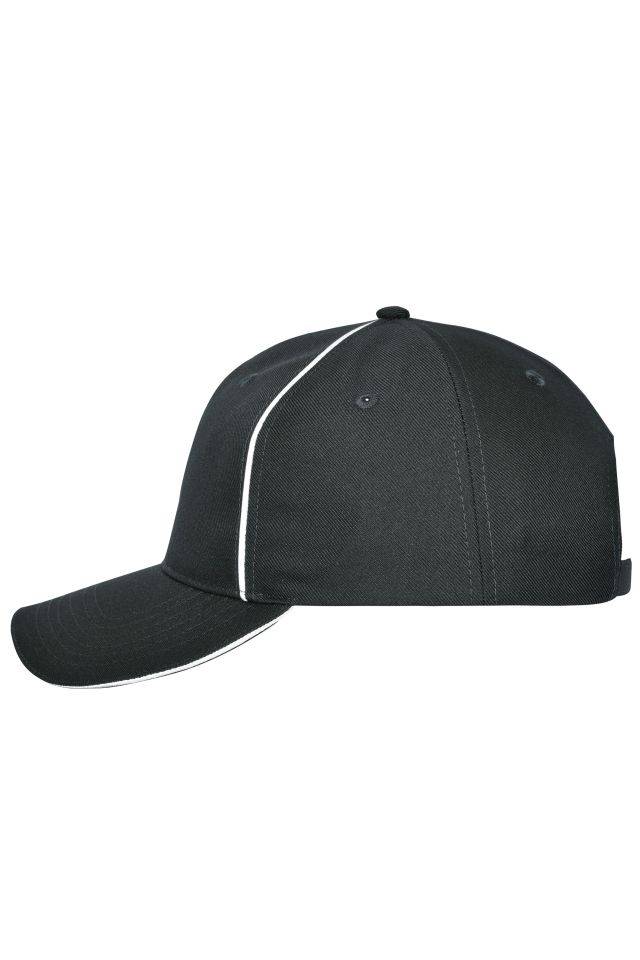 6 Panel Workwear Cap - SOLID - Hochwertige 6 Panel Cap mit reflektierenden Elementen (ohne Schutzfunktion/keine PSA) gra