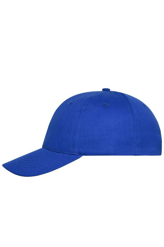 6 Panel Cap Bio Cotton 6 Panel Cap mit ungebürsteter Oberfläche blau, Gr. one size