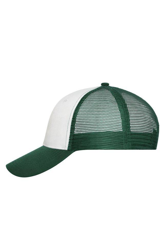 6 Panel Mesh Cap Trendiges 6 Panel Mesh Cap aus Polycotton weiß/grün, Gr. one size