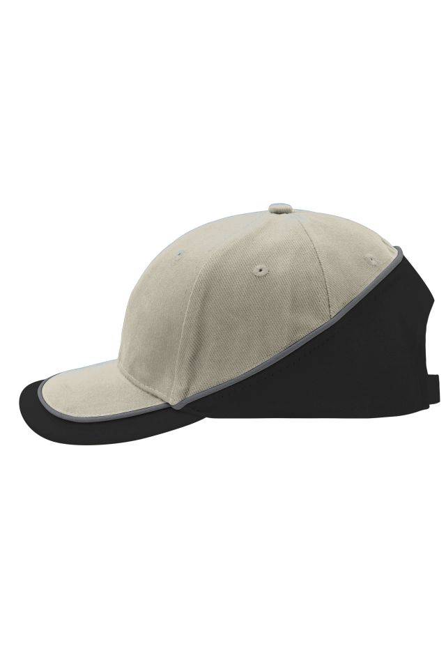 6 Panel Turbo Piping Cap Hochwertiges 6 Panel Cap in einigen Farbstellungen schwarz/braun/grau, Gr. one size