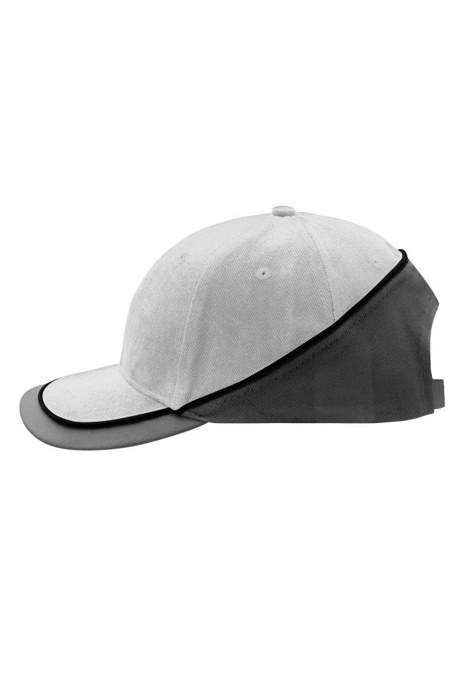 6 Panel Turbo Piping Cap Hochwertiges 6 Panel Cap in einigen Farbstellungen schwarz/grau, Gr. one size