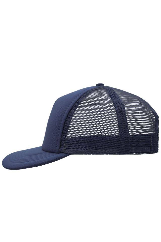 5 Panel Flat Peak Cap 5 Panel Mesh Cap mit flachem Schild blau, Gr. one size