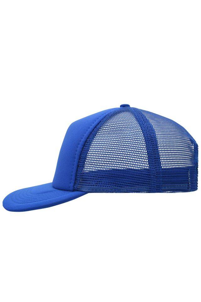 5 Panel Flat Peak Cap 5 Panel Mesh Cap mit flachem Schild blau, Gr. one size