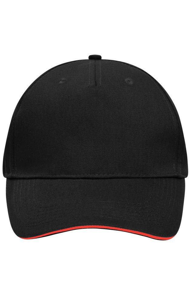 5 Panel Sandwich Cap Sandwich Cap in zahlreichen Farbvarianten schwarz/rot, Gr. one size