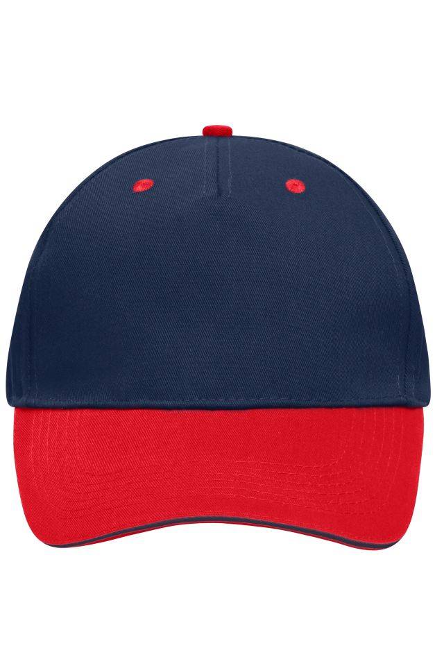 5 Panel Sandwich Cap Sandwich Cap in zahlreichen Farbvarianten blau/rot, Gr. one size
