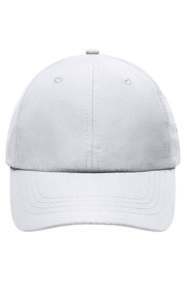 Laser Cut Cap Sportliche 8 Panel Cap aus weicher Microfaser weiß, Gr. one size