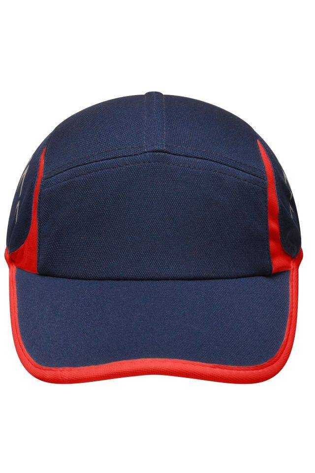 Running 4 Panel Cap Stirnanliegende 4 Panel Cap rot/blau, Gr. one size
